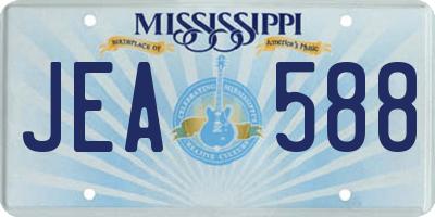 MS license plate JEA588