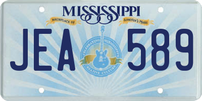 MS license plate JEA589