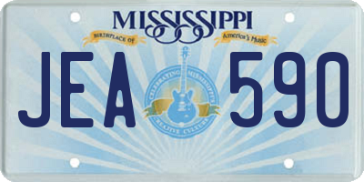 MS license plate JEA590