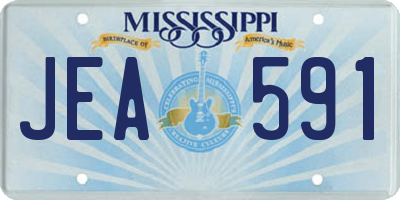 MS license plate JEA591