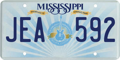 MS license plate JEA592
