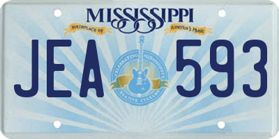 MS license plate JEA593