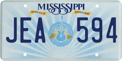 MS license plate JEA594