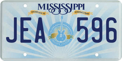 MS license plate JEA596
