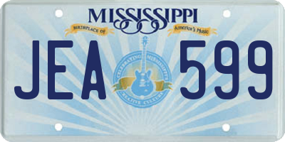 MS license plate JEA599