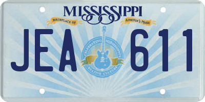 MS license plate JEA611