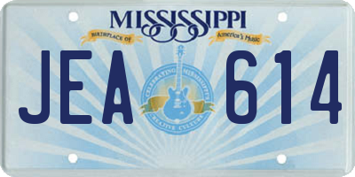 MS license plate JEA614