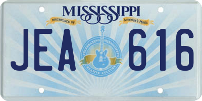 MS license plate JEA616
