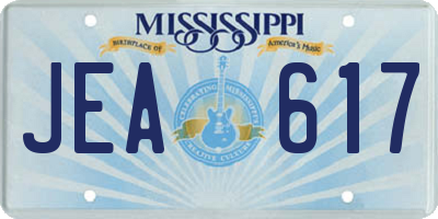 MS license plate JEA617