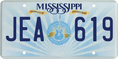 MS license plate JEA619