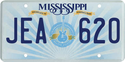 MS license plate JEA620