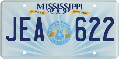 MS license plate JEA622