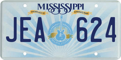 MS license plate JEA624