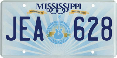 MS license plate JEA628