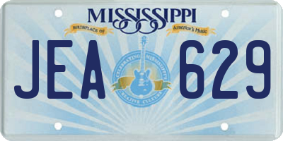 MS license plate JEA629