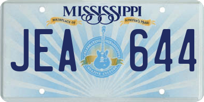 MS license plate JEA644