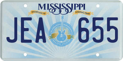 MS license plate JEA655