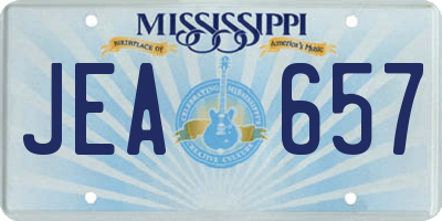 MS license plate JEA657