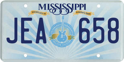 MS license plate JEA658