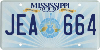 MS license plate JEA664
