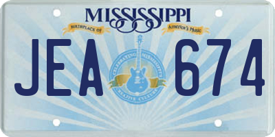 MS license plate JEA674