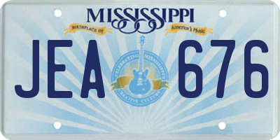 MS license plate JEA676