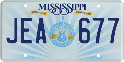 MS license plate JEA677