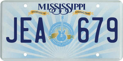 MS license plate JEA679