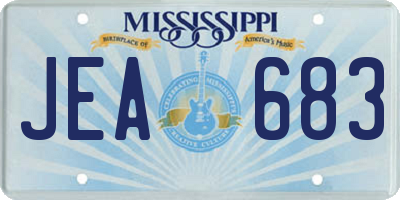 MS license plate JEA683