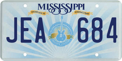 MS license plate JEA684