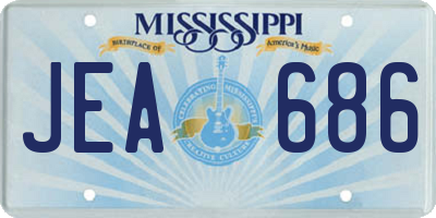 MS license plate JEA686