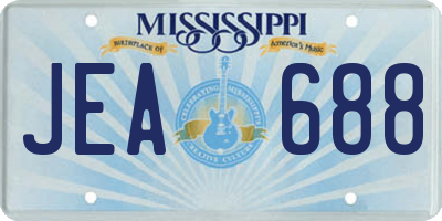 MS license plate JEA688