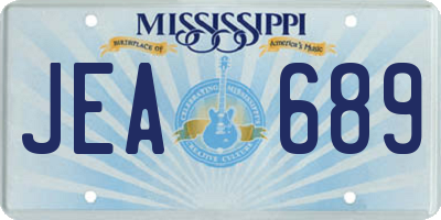 MS license plate JEA689