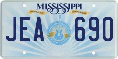 MS license plate JEA690