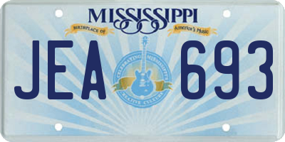 MS license plate JEA693