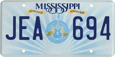 MS license plate JEA694