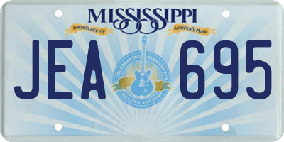 MS license plate JEA695