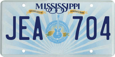 MS license plate JEA704