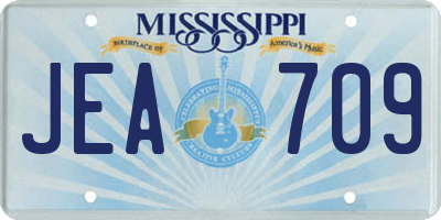 MS license plate JEA709