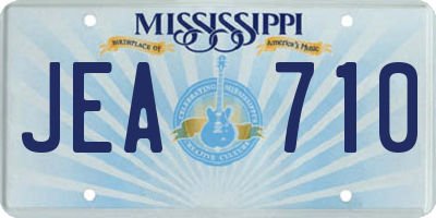 MS license plate JEA710