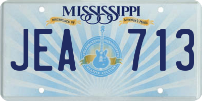 MS license plate JEA713
