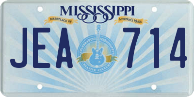 MS license plate JEA714