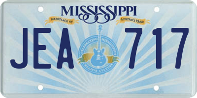 MS license plate JEA717