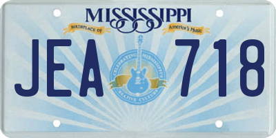 MS license plate JEA718