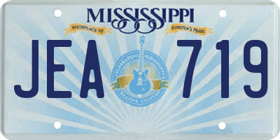 MS license plate JEA719