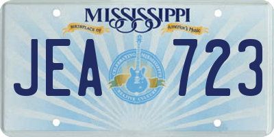 MS license plate JEA723