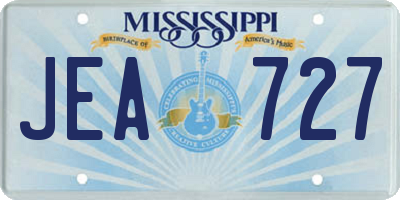 MS license plate JEA727