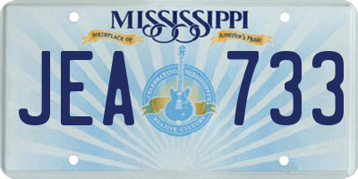 MS license plate JEA733