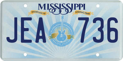 MS license plate JEA736
