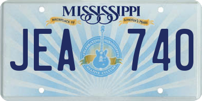 MS license plate JEA740
